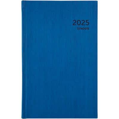 Brepols Saturnus Buchkalender 2025 1 Tag / 1 Seite Deutsch, Englisch, Französisch, Niederländisch 2,2 (B) x 13,9 (H) cm Blau
