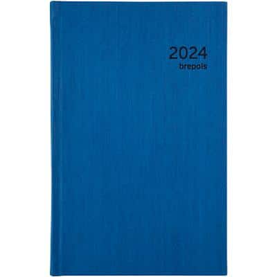 Brepols Saturnus Buchkalender 2025 1 Tag / 1 Seite Deutsch, Englisch, Französisch, Niederländisch 2,2 (B) x 13,9 (H) cm Blau