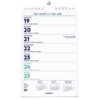 Brepols Wandplaner Wandkalender 2024 1 Woche/1 Seite Hoch Papier Weiß Deutsch, Englisch, Französisch, Niederländisch 9 x 13,5 x 21 cm