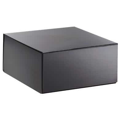 RAJA Geschenkbox Karton, Glanzlackpapier 225 (B) x 105 (T) x 225 (H) mm Schwarz 10 Stück