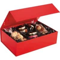 RAJA Geschenkbox Karton, Glanzlackpapier Rot 230 x 100 x 330 mm 10 Stück