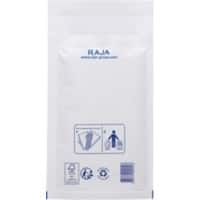 RAJA Luftpolstertasche Kraftpapier, PE (Polyethylen) Folie Weiß Ohne Fenster 210 (B) x 120 (H) mm Abziehstreifen 75 g/m² 200 Stück