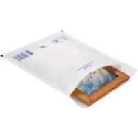 RAJA Luftpolstertasche Kraftpapier, PE (Polyethylen) Folie Weiß Ohne Fenster 210 (B) x 150 (H) mm Abziehstreifen 75 g/m² 100 Stück