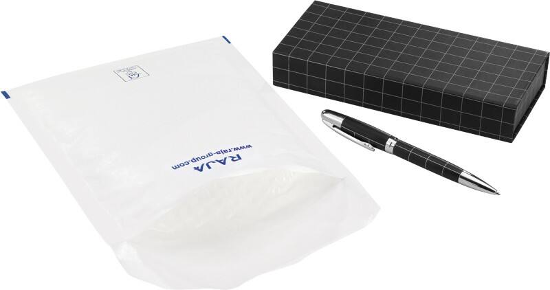 RAJA Luftpolster-Luftpolster-Versandtaschen Weiß Ohne Fenster 220 (B) x 260 (H) mm Abziehstreifen 75 g/m² Recycelt 95% 100 Stück