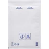 RAJA Luftpolstertasche Kraftpapier, PE (Polyethylen) Folie Weiß Ohne Fenster 330 (B) x 240 (H) mm Abziehstreifen 75 g/m² 100 Stück