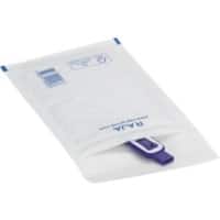 RAJA Luftpolstertasche Kraftpapier, PE (Polyethylen) Folie Weiß Ohne Fenster 160 (B) x 100 (H) mm Abziehstreifen 75 g/m² 200 Stück