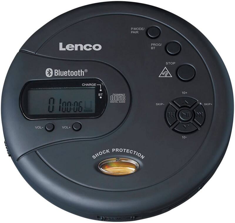 Lenco Tragbarer CD-Player CD-300SCHWARZ Schwarz