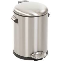 EKO Edelstahl Treteimer 5 L 23,7 (B) x 27,2 (T) x 30 (H) cm Silber