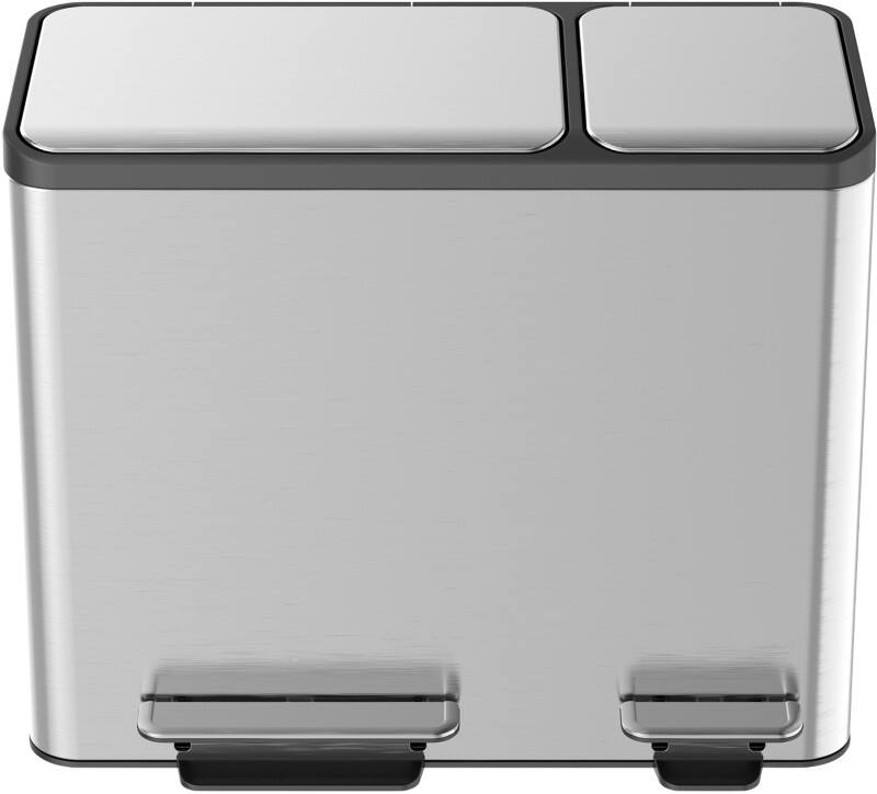 EKO Edelstahl Treteimer 45 L 60,5 (B) x 32,1 (T) x 49,2 (H) cm Silber