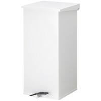 DutchDesign Treteimer Pulverbeschichtetes Aluminium 110 L 39 (B) x 39 (T) x 80 (H) cm Weiß Carro-Kick