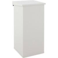 DutchDesign Treteimer Pulverbeschichtetes Aluminium 110 L 36 (B) x 36 (T) x 80 (H) cm Weiß