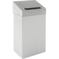 DutchDesign Papierkorb Edelstahl 18 L 27,7 (B) x 17 (T) x 50 (H) cm Silber