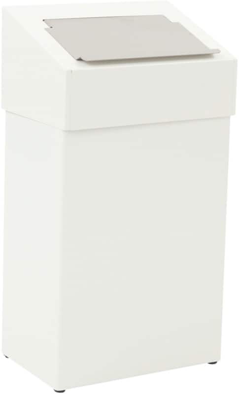 DutchDesign Papierkorb Pulverbeschichtetes Aluminium 18 L 27,7 (B) x 17 (T) x 50 (H) cm Weiß