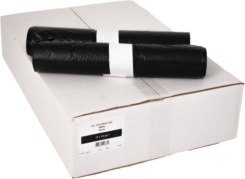 Mittlere Belastung Müllsack 240 L  Schwarz MDPE (Polyethylen mittlerer Dichte) 0.028 mm 10 Stück