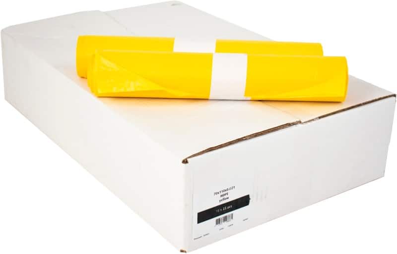 Mittlere Belastung Müllsack 120 L  Gelb MDPE (Polyethylen mittlerer Dichte) 0.021 mm 10 Stück