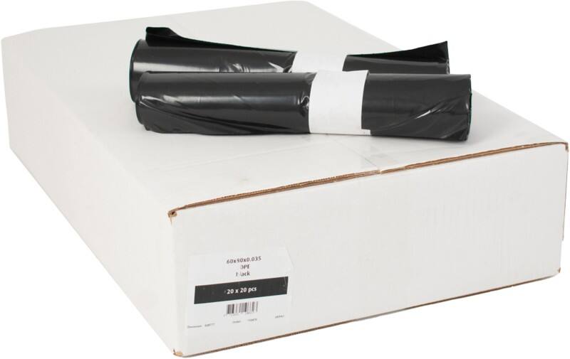 Mittlere Belastung Müllsack 60 L  Schwarz LDPE (Polyethylen niedriger Dichte) 0.035 mm 20 Stück