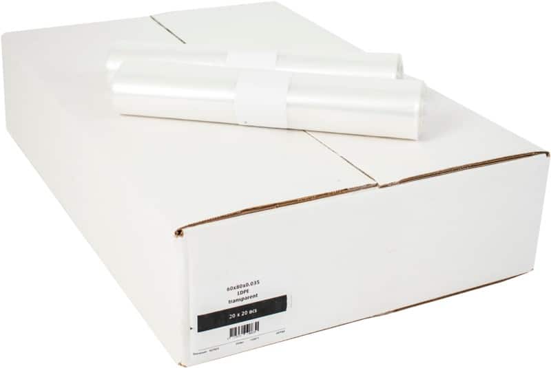 Mittlere Belastung Müllsack 60 L  Transparent LDPE (Polyethylen niedriger Dichte) 0.035 mm 20 Stück