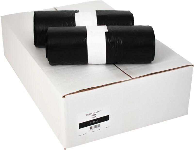 Mittlere Belastung Müllsack 180 L  Schwarz MDPE (Polyethylen mittlerer Dichte) 0.025 mm 8 Stück