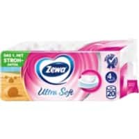 Zewa Ultra Soft Toilettenpapier 4-lagig Weiß 20 Rollen à 150 Blatt