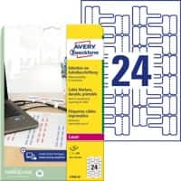 AVERY Zweckform Kabelbeschriftung Etiketten L7950-20 Selbsthaftend DIN A4 Weiß 60 x 40 mm 20 Blatt à 24 Etiketten