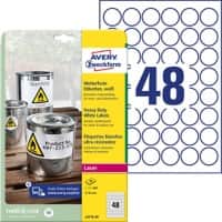 AVERY Zweckform L4716-20 Etiketten 219 x 8 mm Weiß