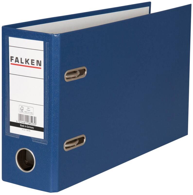 Falken Ordner Breit DIN A5 75 mm Blau 11285780 Kunststoff Querformat