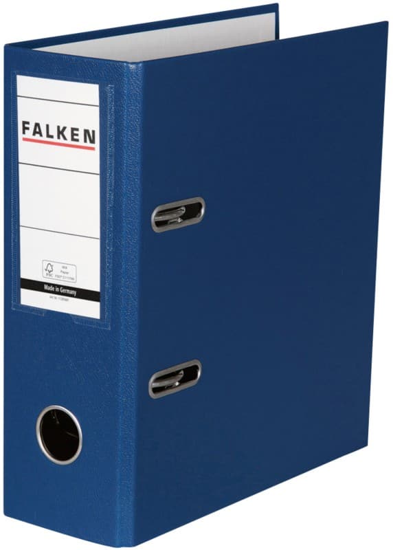 Falken Ordner Breit DIN A5 80 mm Blau 11285681 Kunststoff Hochformat
