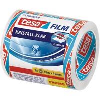 tesa Klebeband tesafilm Kristall-Klar Transparent 15 mm (B) x 10 m (L) Polypropylene (PP) 3 Stück