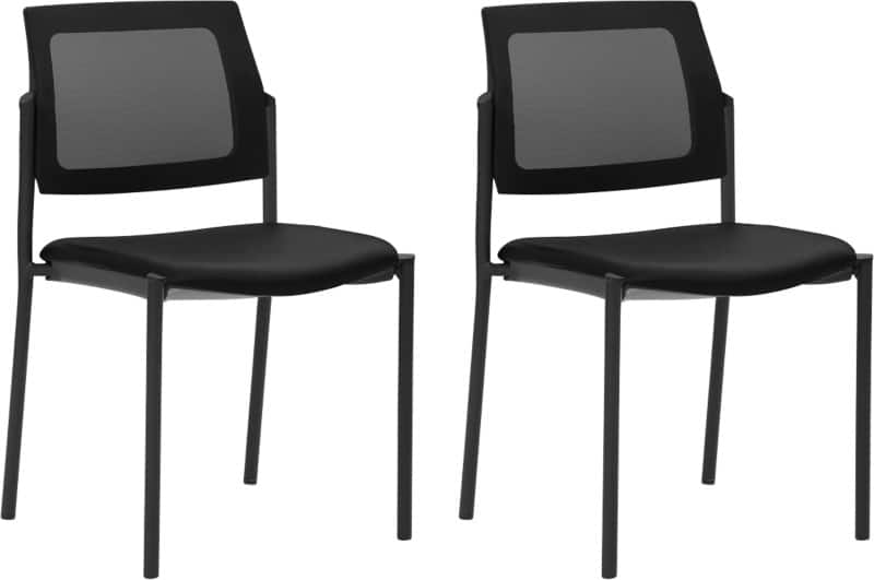 mayer sitzmöbel Stapelstuhl Stoff Ohne Armlehnen Schwarz 2519 490 x 560 x 830 mm 2 Stück