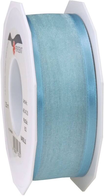 PRAESENT Organza 4834025-602  Hellblau 40 mm x 25 m 2 Stück