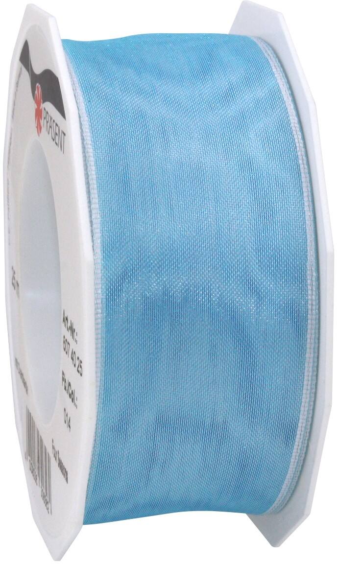 PRAESENT Organza 6074025-014  Hellblau  40 mm x 25 m 2 Stück