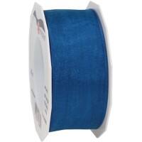 PRAESENT Organza 6074025-414  Royalblau  40 mm x 25 m 2 Stück