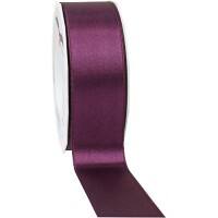 PRAESENT Doppelsatin 7184025-118 Pflaume 40 mm x 25 m 2 Stück