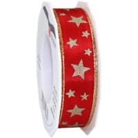 PRAESENT Seidenband 2002520-709 Rot 25 mm x 20 m 2 Stück