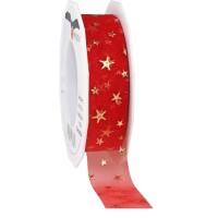 PRAESENT Organza 2432520-609 Rot 25 mm x 20 m 2 Stück