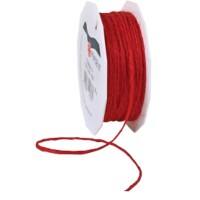 PRAESENT Kordel Jute 4360225-609  Rot 2 mm x 25 m 2 Stück