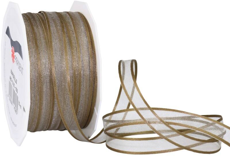 PRAESENT Organza 4831050-105  Taupe 10 mm x 50 m 1 Stück