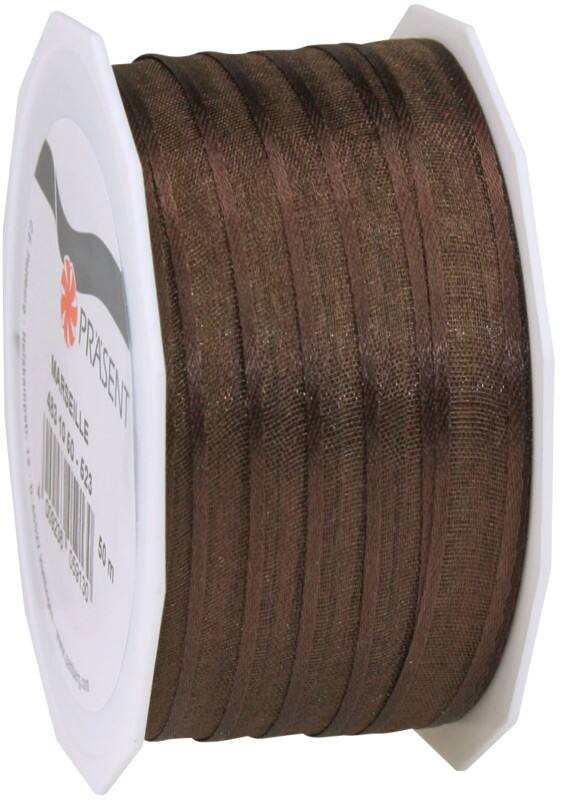 PRAESENT Organza 4831050-523  Espresso 10 mm x 50 m 1 Stück