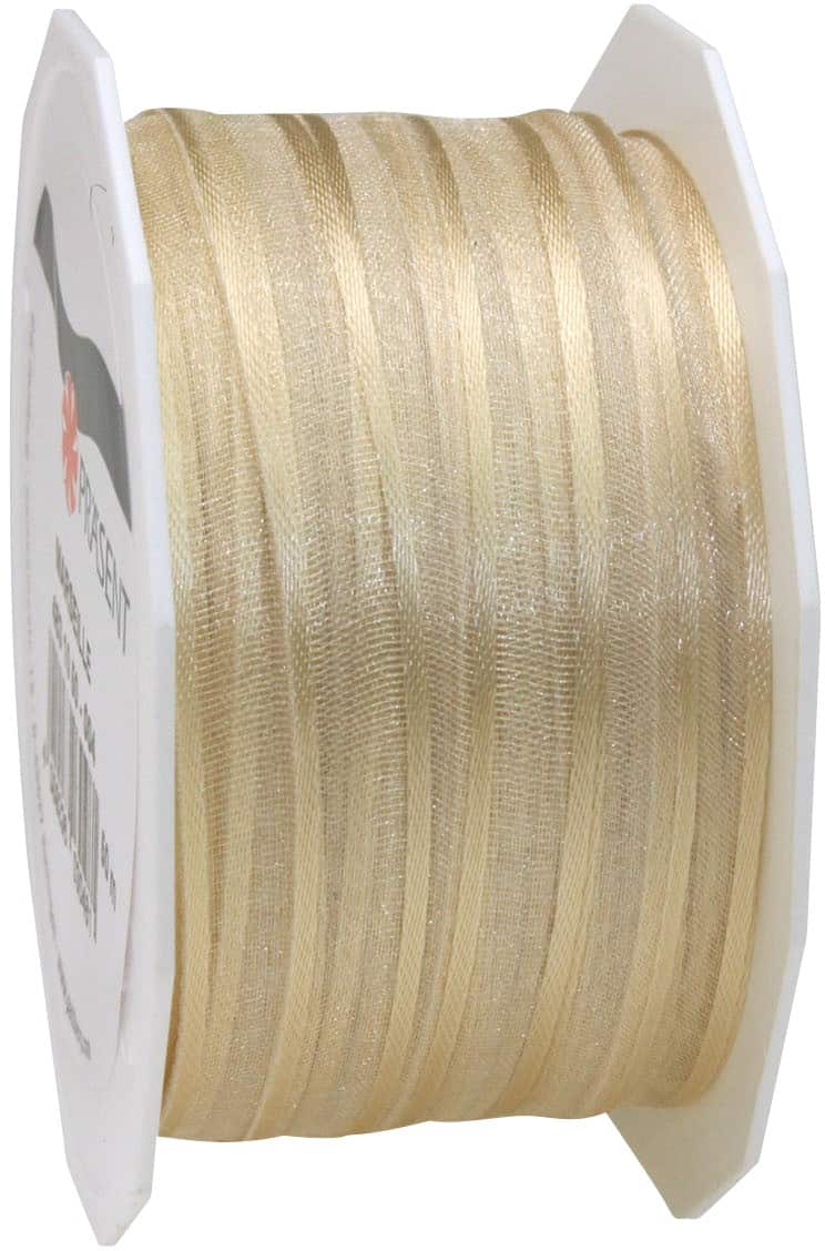 PRAESENT Organza 4831050-004  Créme 10 mm x 50 m 1 Stück