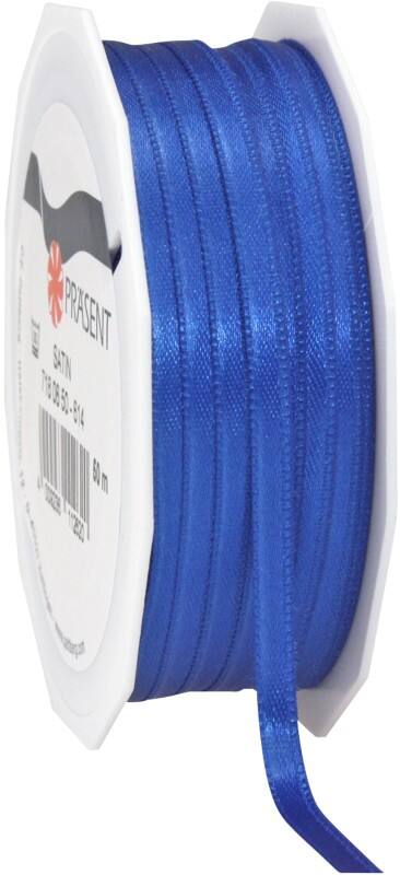PRAESENT Doppelsatin 7180650-614 Royalblau 6 mm x 50 m 2 Stück