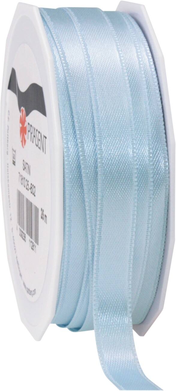 PRAESENT Doppelsatin 7181025-602 Hellblau 10 mm x 25 m 2 Stück