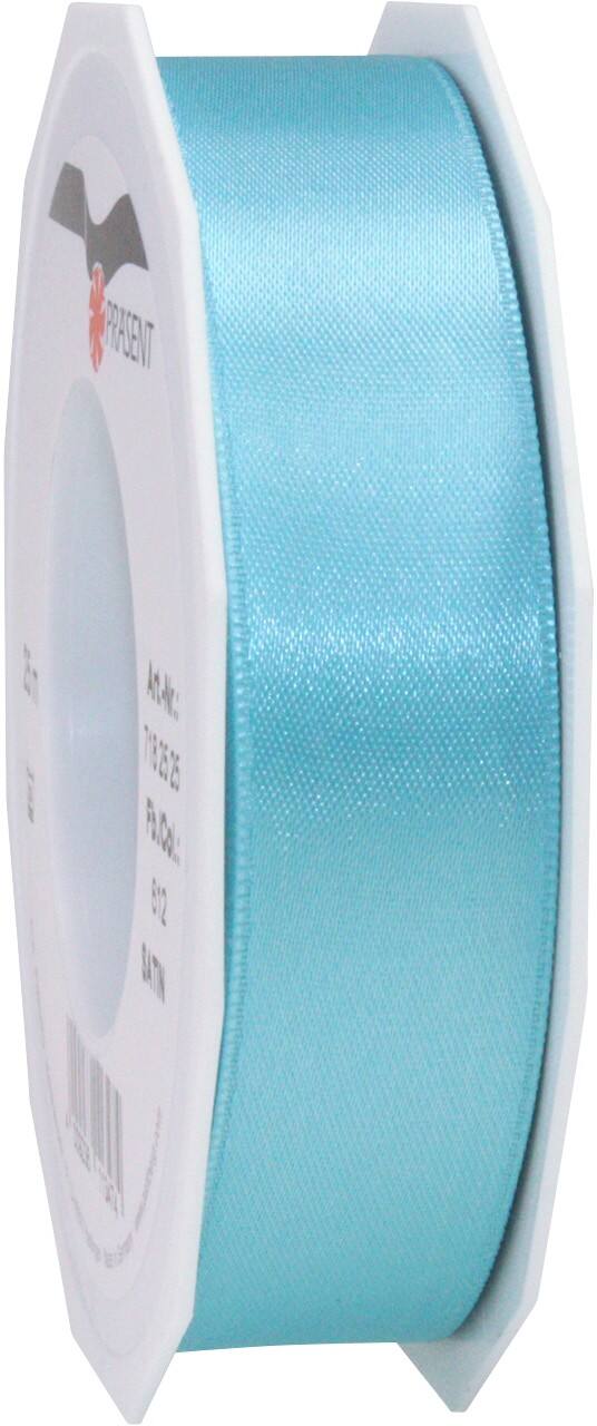 PRAESENT Doppelsatin 7182525-612 Aquamarin 25 mm x 25 m 2 Stück