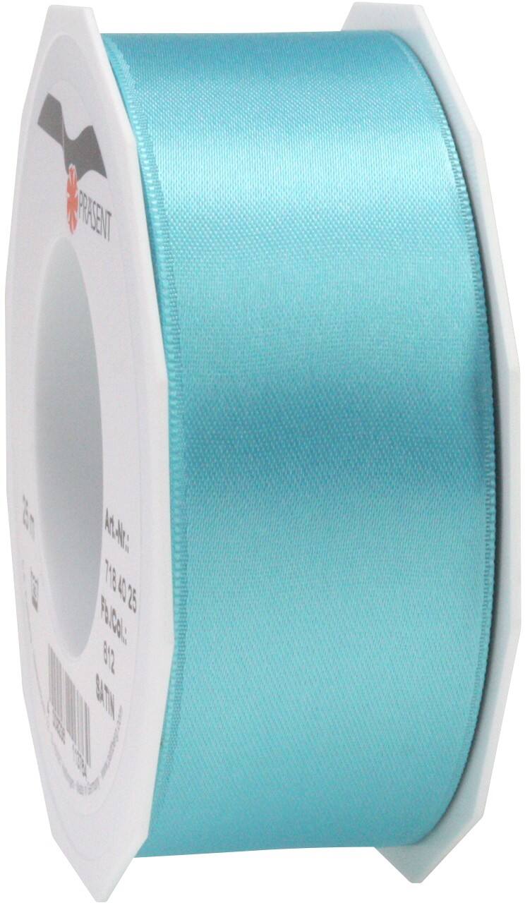 PRAESENT Doppelsatin 7184025-612 Aquamarin 40 mm x 25 m 2 Stück