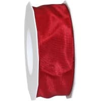 PRAESENT Seidenband 4644025-191 Rubinrot 40 mm x 25 m 2 Stück