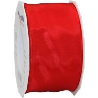 PRAESENT Seidenband 4646025-609 Rot 60 mm x 25 m 2 Stück