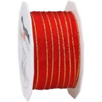 PRAESENT Seidenband 4721025-709 Rot 10 mm x 25 m 2 Stück