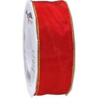 PRAESENT Seidenband 4724025-709 Rot 40 mm x 25 m 2 Stück