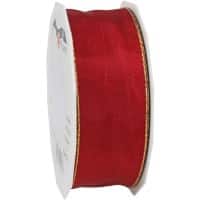 PRAESENT Seidenband 4724025-919 Rubinrot 40 mm x 25 m 2 Stück