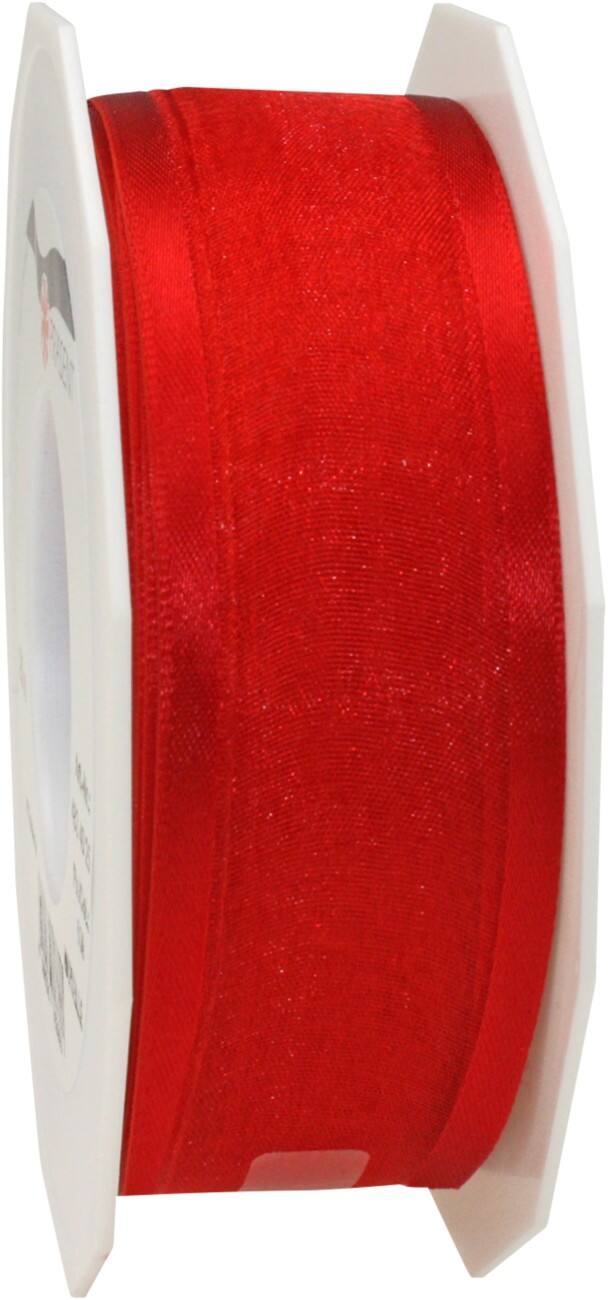PRAESENT Organza 4834025-609  Rot 40 mm x 25 m 2 Stück