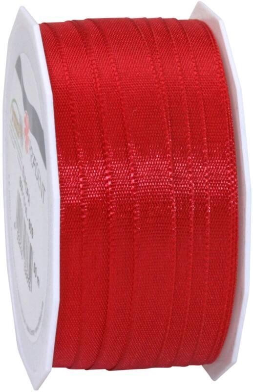 PRAESENT Taftband 6051050-609 Rot 10 mm x 50 m 2 Stück
